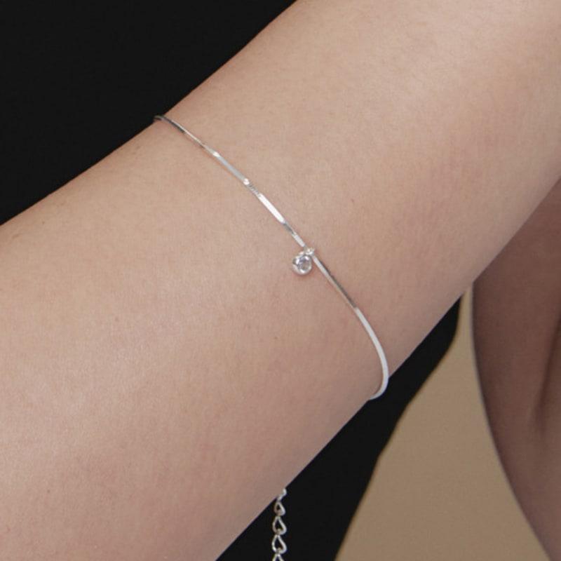 

dmoment (925Silver) Bare Light Bracelet Silver