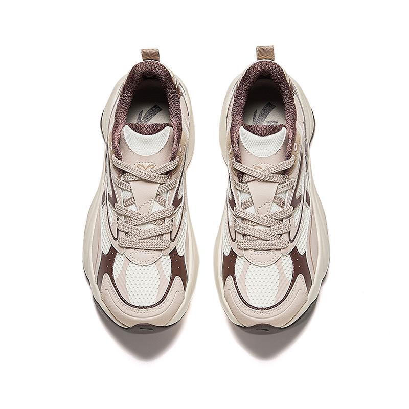 Anta Bear Shoes Height Increasing Lightweight Low-Top Casual Shoes Women's Ivory White Sneakers