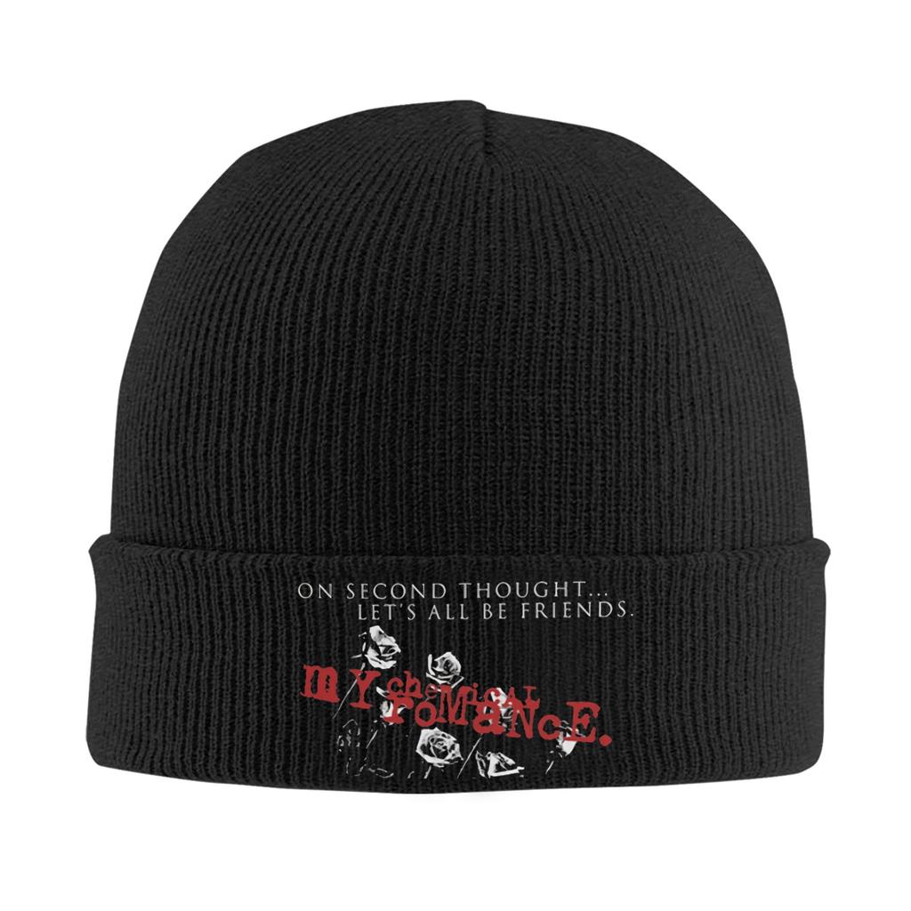 My Chemical Romance BLACK PARADE IS DEAD Knit Hat Beanie Autumn Winter Hat Warm Acrylic  Hip Hop  Caps for Unisex Unisex Gifts,