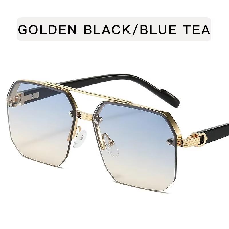 New Rimless Rectangle Sunglasses Women Fashion Frameless Square Sun Glasses Female Shades Classic Gradient Color Eyewear UV400