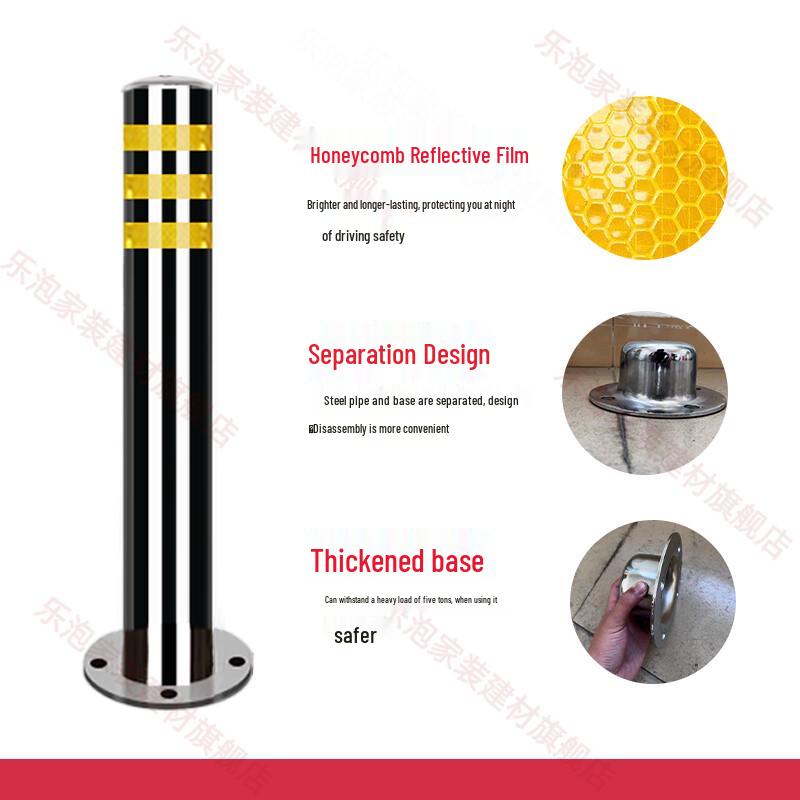 Chi Weng Thickened Stainless Steel Reflective Bollard