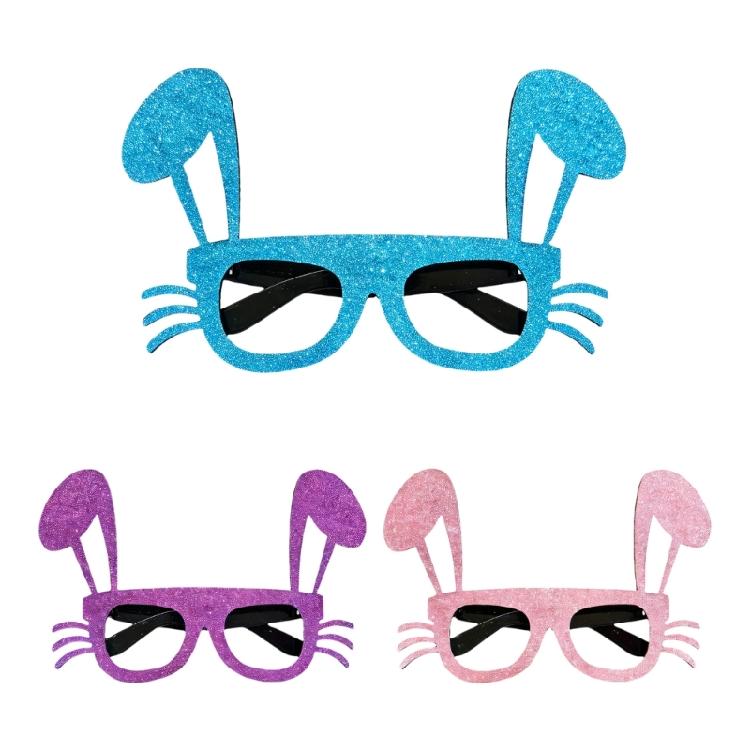 

Pack of 3pcs Festival Rabbit Eye Glasses Frames Lovely Holiday Accessories For Themed Parties And Photo Booths