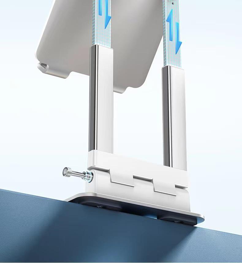 Foldable Metal Tablet Stand for Desktop: Adjustable for Online Classes & Gaming