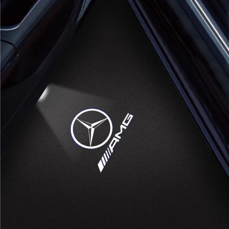 2/4Pcs Led Car Door Welcome Light Logo Projector For Mercedes Benz W212 W205 AMG ML W166 W176 W177 W213 W246 GLB GLC GLA GLS GLE