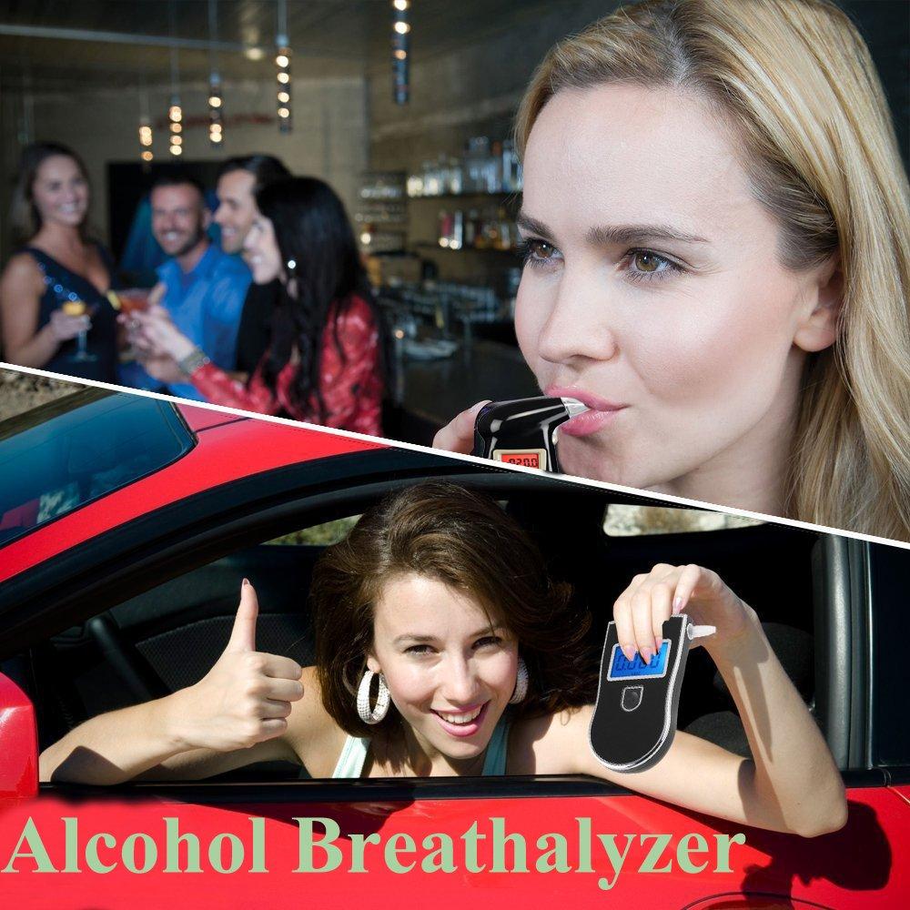 AT-818 Professional Police Digital Breath Alcohol Tester Breathalyzer Analyzer Detector Practical AT818