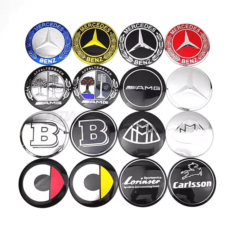 4Pcs 56mm Car Wheel Center Hub Cap Sticker Accessories Mercedes Benz AMG W204 GLC CLA Brabus Smart Maybach W205 W203 W206