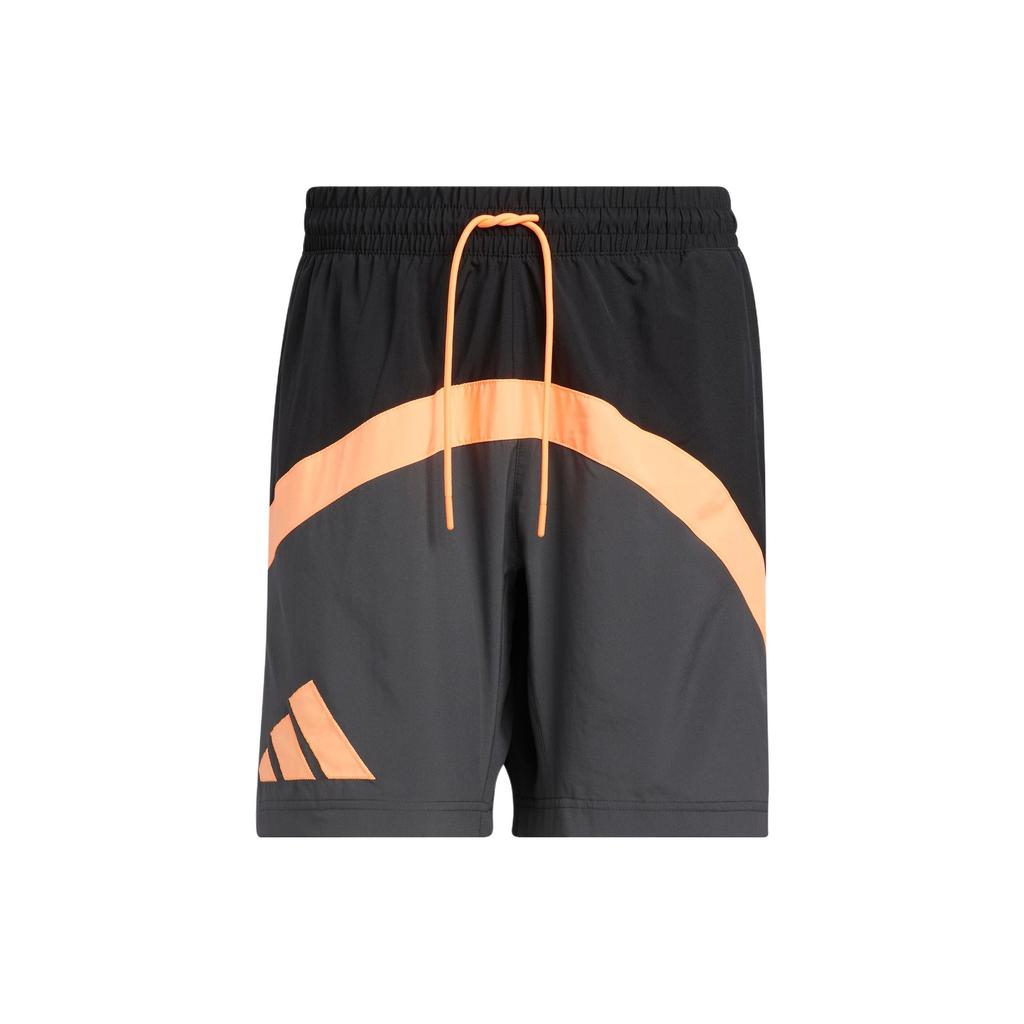 Adidas Galaxy Shorts With Striped Logo Print And Drawstring Men Bottoms Grey IC1954