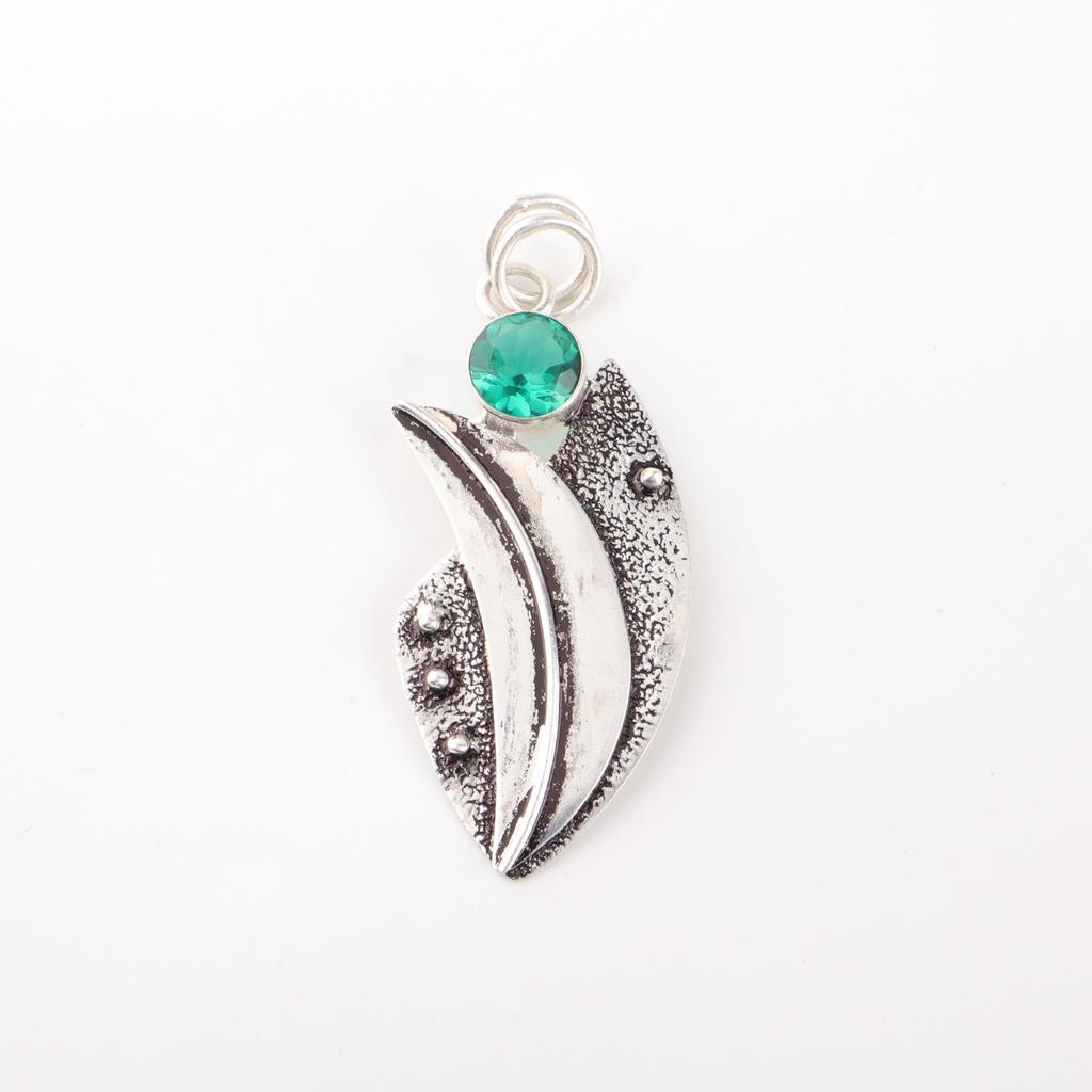 Chrome Diopside Gemstone925 Sterling Silver Jewelry Handmade Pendant For Wedding PP-36-8