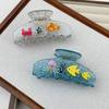 Cartoon Ocean Style Fish Hair Claw Starfish Fish Shape Grab Clip Acetate Shark Clip  Headwear