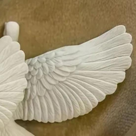 Pigeon Christmas Ornament Artificial Peace Bird Hanging Decoration Resin White Bird with String for Christmas Tree Decor