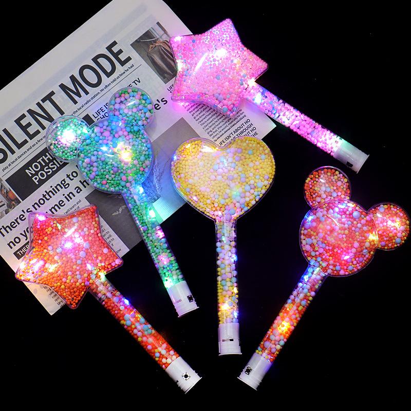 LED Luminous Magic Star Rod Light-up Wand Glow Stick Christmas New Year Party Prop Concert Glowing Stick Birthday Party Supplies
