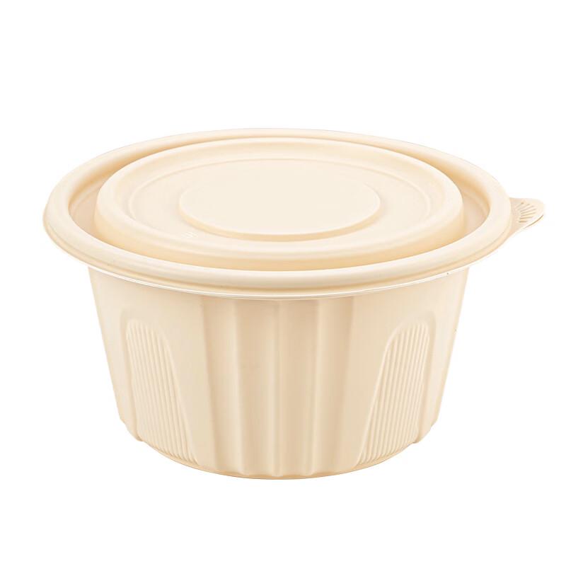 Round Corn Starch Disposable Food Container 1300ML