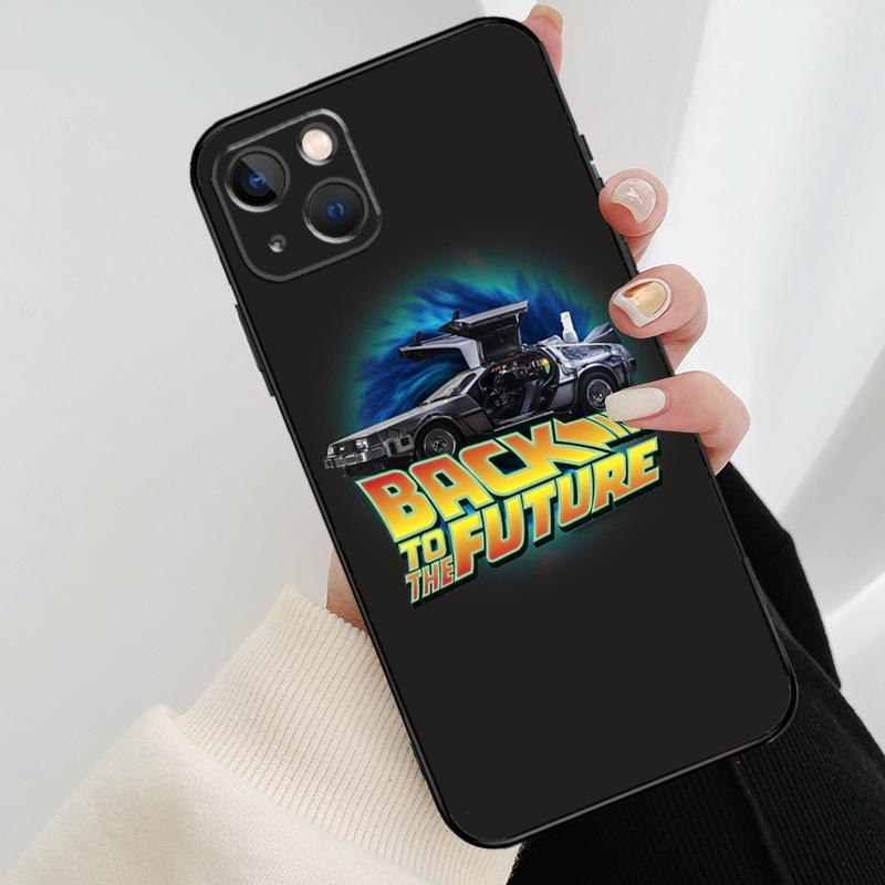 Back To The Future Time Machine Phone Case For iPhone 17 Pro Max 16 15 11 13 12 14 Pro Max mini 15 16 Plus 16e 17 Air Cover