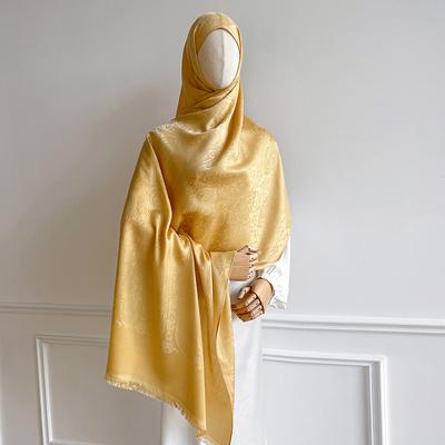 Luxus Sommer Damen Hijabs Florale Glänzende Golddraht Schals Party Schals Sonnenschutz Viskose Wickeltücher Strand Kopftuch