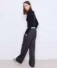 MANAVIS7 Striped Elastic Pants [Charcoal]