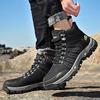 Fashion Brand Men Boots Waterproof Leather Sneakers Super Warm Men's Boots Outdoor Male Hiking Boots Work Shoes Size Camping Hunting
