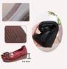 Fashion Handmade purple ballet flats woman real leather shoes women's wedged heel loafers mother luxury moccasins flower elevator shoes