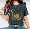 Celestial Snail Shirt, Vintage Christmas Animal Tee, Retro Magic Xmas Graphic Tee, Snail Lover Gift, Spiritual Snail Comfort Colors Tee