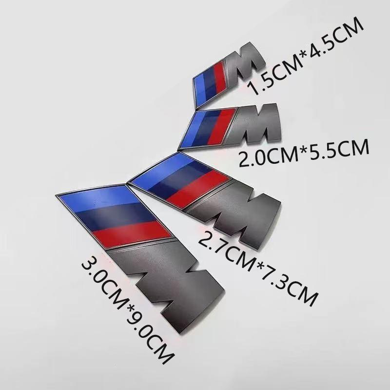 Metal Car Boot Badge Emblem Accessories For BMW M E34 E36 E60 E90 E46 E39 F10 F30 X5 X6 M3 M5 E71 F01 F02 3D Grey Badge Letters