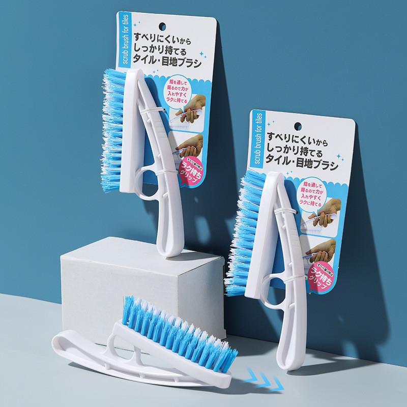 V Tile Type Gap Cleaning Brush With Plastic Handle For Bathroom Wall Scrubber