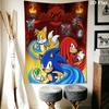 Hedgehog Sonic Whiz Wall Hanging Printed Fabric Blanket Decorative Tapestries for Bedroom Living Room Home Decor