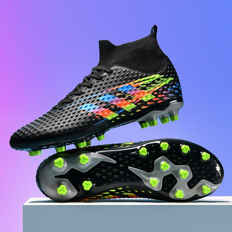 High-top breathable football wear-resistant and non-slip lawn football shoes