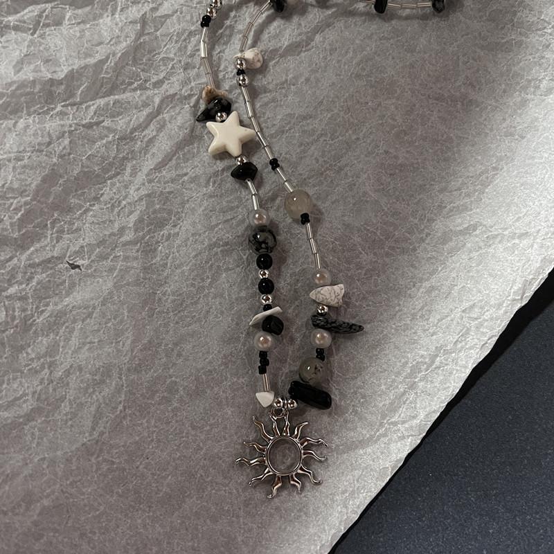Korean Fashion Cow Star Pendant Necklace Punk Aesthetic Red Necklace For Women Choker Accessories Vintage Charm Jewelry