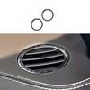 Real Carbon Fiber Cover Trim Dashboard Side Outlet Vent For Benz GLE GLS 2016-19