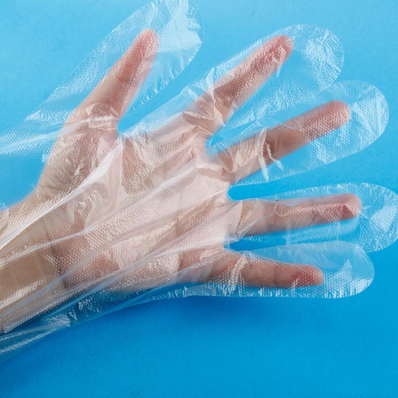 100/200 Stück Einweg-PE-Handschuhe Transparent Rutschfest Latexfrei Handschuhe Säurearbeits-Sicherheit Lebensmittelqualität Haushaltsreinigungshandschuhe