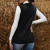 Women's Ladies Fashion Sweater Solid Color V-neck Sleeveless Dough Vest Sweater