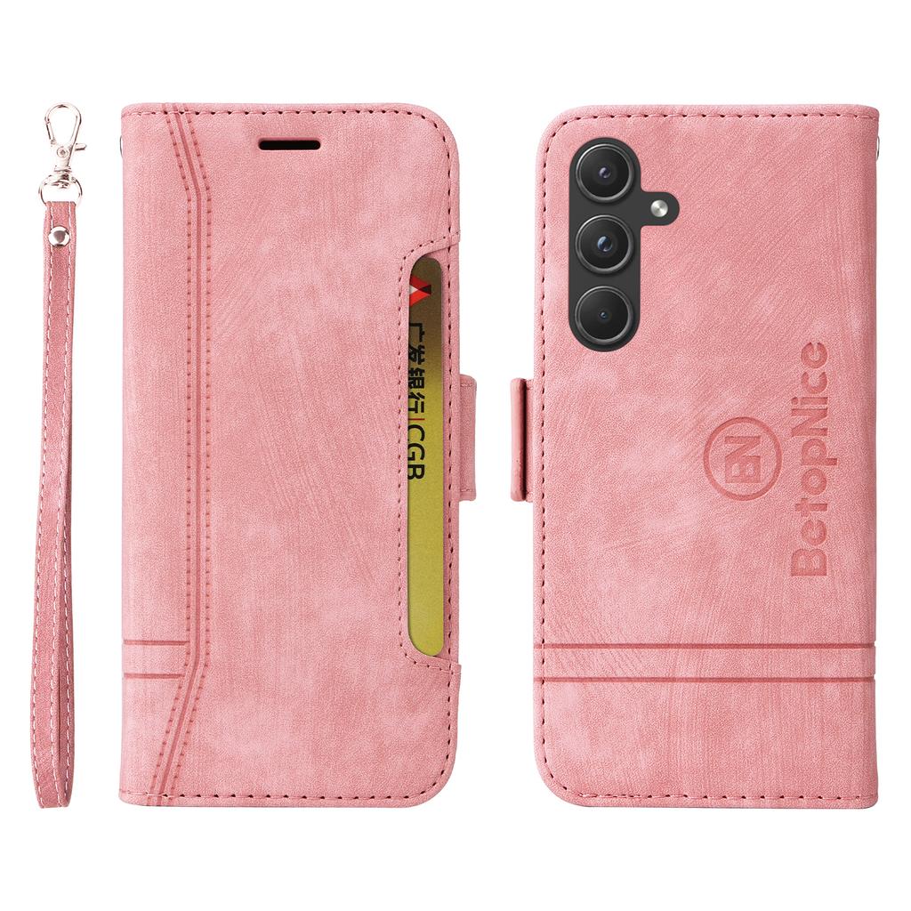 BETOPNICE 001 for Samsung Galaxy A55 5G Magnetic Case Leather Flip Stand Protective Cover