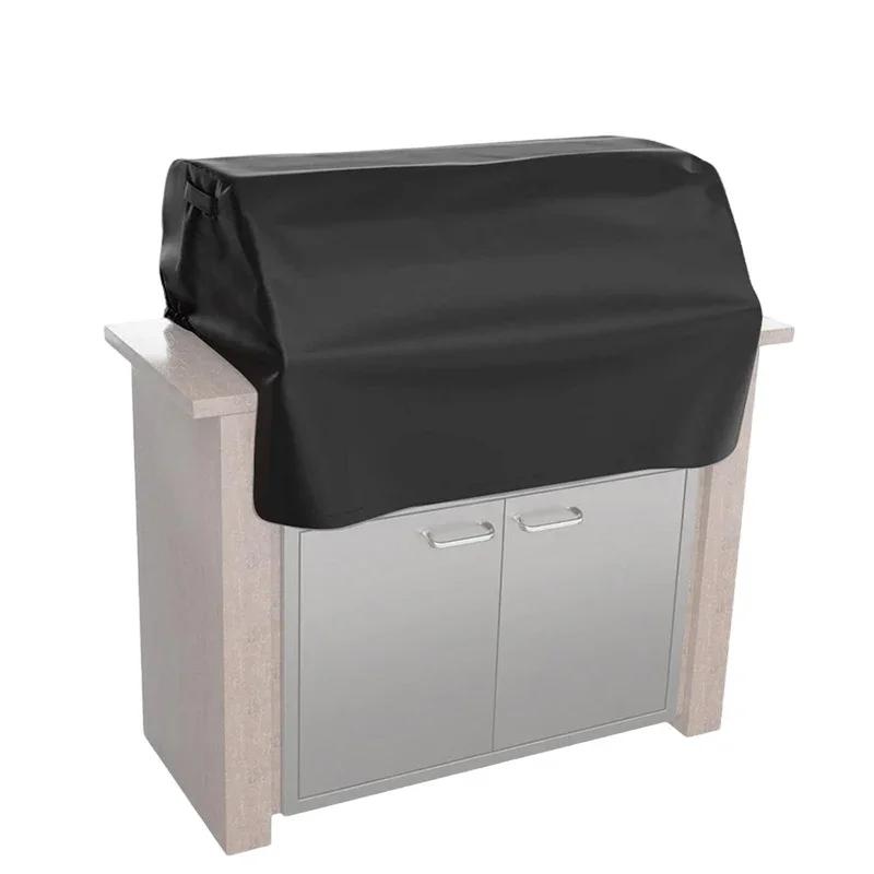 Windproof Waterproof Grill Covers for Built-In Barbecue Grill Top with Waterproof Coating Outdoor BBQ Grill Top Protect Supplies