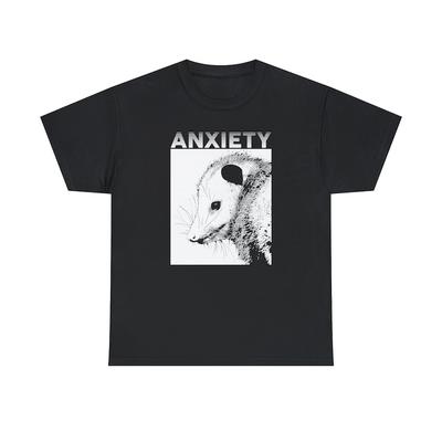 230 Gsm 100% Cotton Anxiety Opossum T Shirt