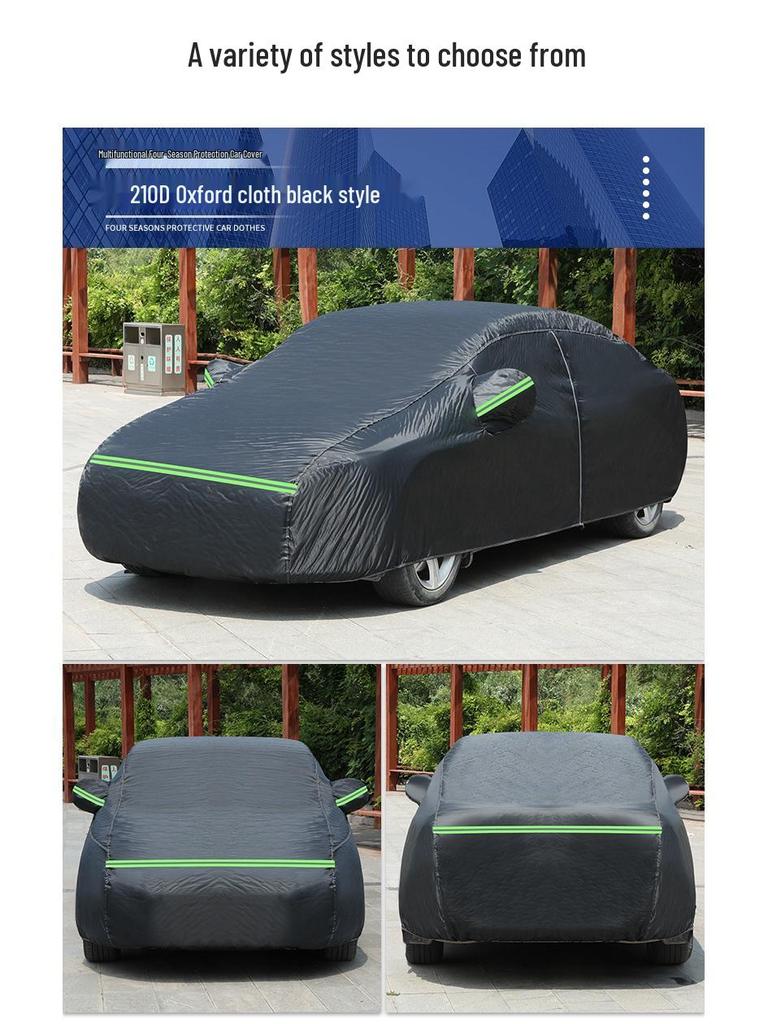 In-Stock Thickened Oxford Cloth Car Cover: Dust, Sun & Rain Protection