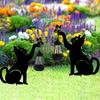 Solar Garden Light: Iron Cat-Shaped Waterproof Outdoor Decoration