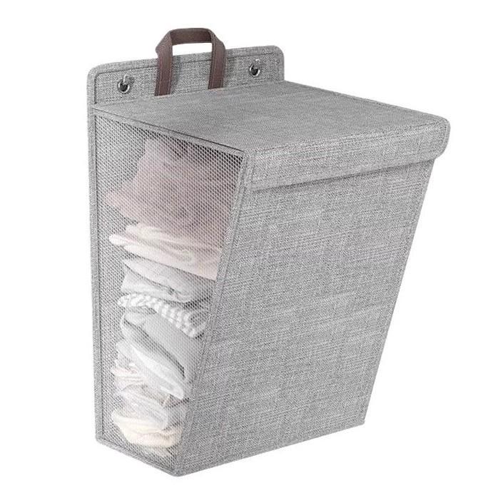 Wall-Mounted Foldable Laundry Hamper for Bedroom or Dorm