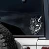 Flower Demon Hannya Mask Car Sticker Vinyl Decal Water-Repellent Reflective Auto Body Window Styling  Decor Accessories