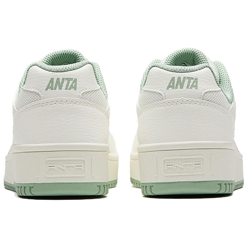 Anta Zero Feel Year One Versatile Casual Non-Slip Lightweight Low-Top Skate Shoes Women sneaker White Green 122518022R-1