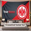 Custom Name Text Tapestry Eintracht Frankfurt Personalized Polyester Wall Tapestry For Bedroom And Room