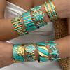 KMVEXO Toni Blu Y2K Vintage Smalto Imitazione Geometria Irregolare Bracciale Aperto Braccialetto da Donna Gioielli Uomo alla Moda Festa Estetica