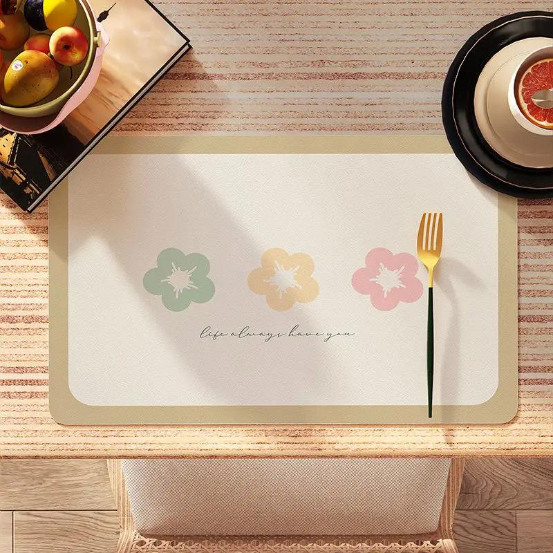 Modern Minimalist Silicone Leather Placemat Waterproof Oil-Resistant Heat-Resistant Easy Clean Luxury Table Mat Dining Kitchen 40x30cm 1pc