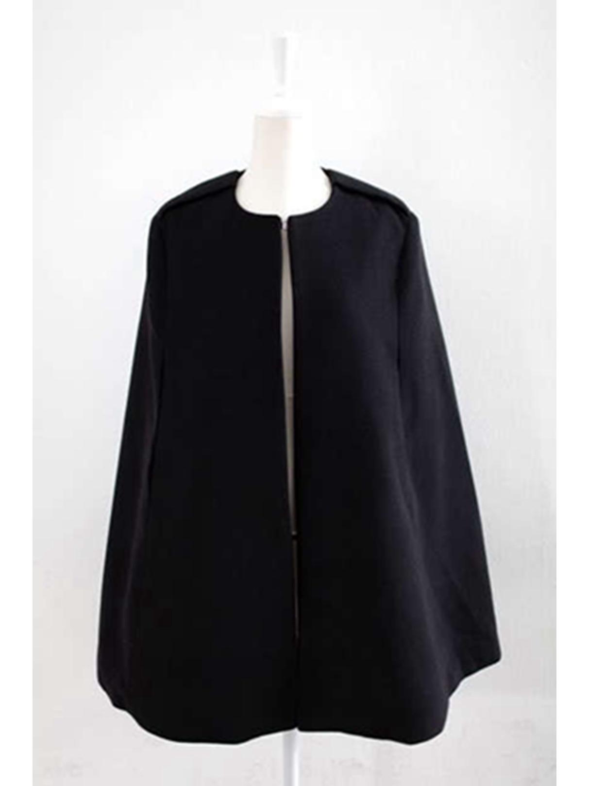 

Модное двухцветное шерстяное пальто-накидка для женщин, осень/зима 2019 Extra Large чёрный