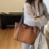 Suede Bag Women's Large-capacity New Autumn and Winter Versatile Shoulder Bag Rhombus Commuter Tote Bag