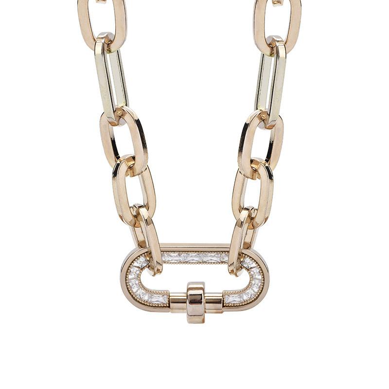 

Chain Geometric Chic Necklace For Women Featuring Unique Layered Design And Colors Versatile Coffee Gold