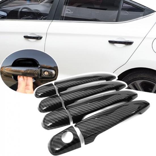 8Pcs Carbon Fiber Door Handle Cover Trim For Toyota 4Runner Lexus Camry Tacoma