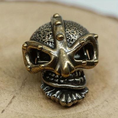 Warrior Skull Brass Knife Bead DIY Woven Bracelet Lanyard Keychain Pendant Accessories Hangings Charms
