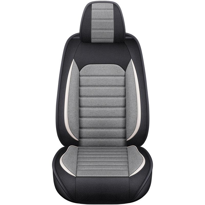 Linen Car Seat Cover Protector Front Rear Seat Back Cushion Breathable Pad Mat Universal Backrest