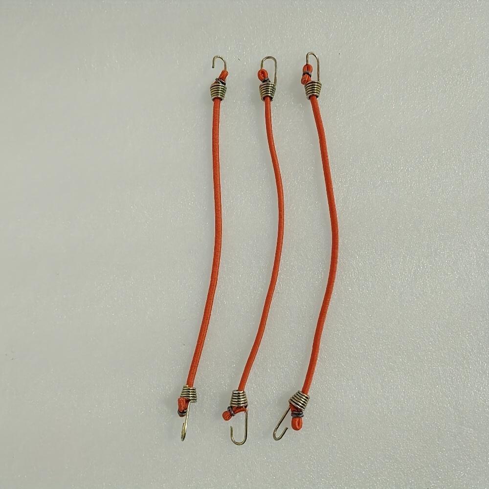 3Pcs Elastic Bungee Cord Heavy Duty Luggage Straps Rope Hooks 25cm Stretch Tie Tent Outdoor Accessories