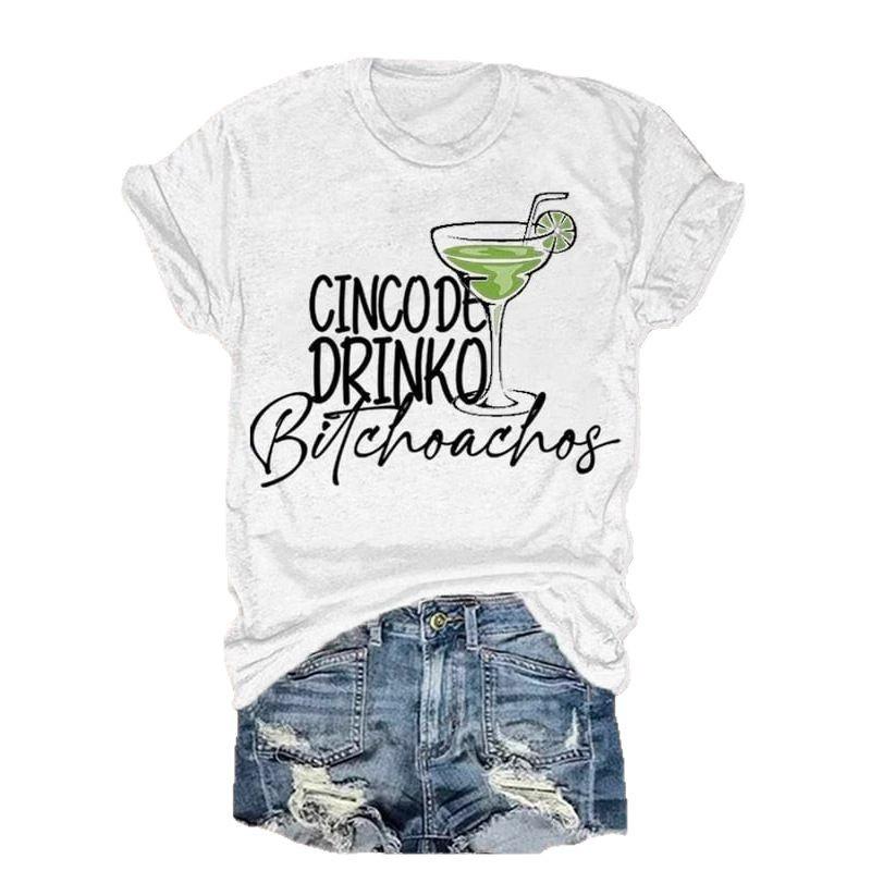 

Летний круглый вырез с 3D рисунком напитка, топ, модные повседневные женские футболки с коротким рукавом XS