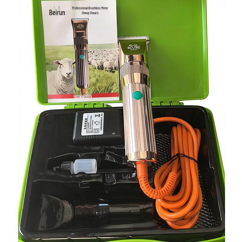 

Bei Run Brushless High-Power Electric Wool Clippers for Sheep, Goats, and Pets Bei Run Brushless Electric Clipper кавовий/золотий